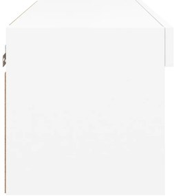 Móvel de TV com luzes LED 60x30x30 cm branco