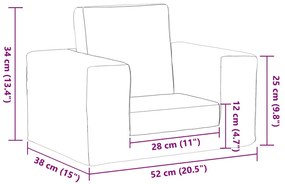 Sofá-cama infantil pelúcia macia cor creme