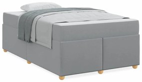 Estrutura de cama com colchão Cinzento-claro 120 x 200 cm