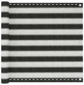 Tela varanda PEAD 90x500 cm antracite e branco