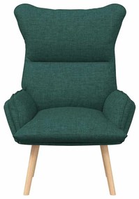 Poltrona Relaxante vidaXL Verde Escuro em Tecido
