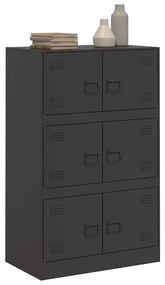 Aparador 67x39x107 cm aço preto