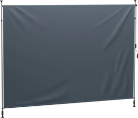 Outsunny Toldo de Fixação com Manivela regulável em altura Toldo articulado sem perfuração 350 cm de largura Cinza escuro | Aosom Portugal