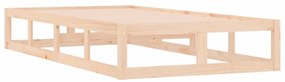 Estrutura de cama 90x200 cm madeira maciça