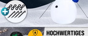 Boneco de neve insuflável com 20 LEDs 240 x 170 x 115 cm multicolorido