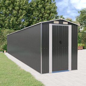 vidaXL Abrigo de jardim 192x1021x223 cm aço galvanizado antracite