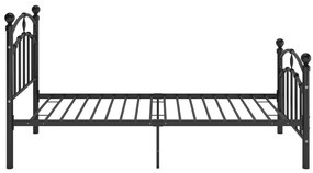 Estrutura de cama 100x200 cm metal preto