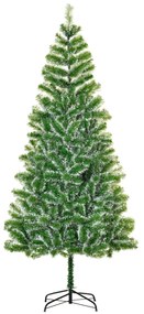 HOMCOM Árvore de Natal Artificial 210cm com 968 Ramos e Suporte de Met