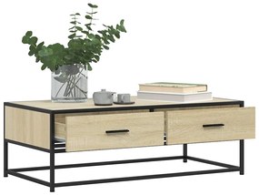 Mesa de centro 100x50x35cm deriv. madeira/metal carvalho sonoma