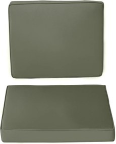 Almofadas para cadeiras e poltronas de jardim (NÃO INCLUÍDO) – assento e encosto com capas removíveis em poliéster, 56x52/56x46 cm, cinzento escuro