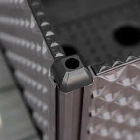 Floreira de Plástico com Rodas Floreira de Jardim com Orifícios de Dre