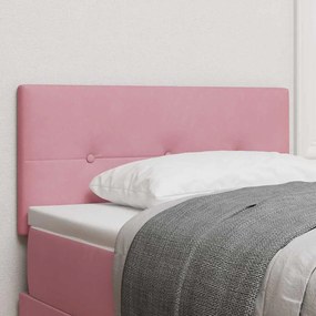 Cabeceira vidaXL Botões Almofadados Rosa 80 cm Veludo