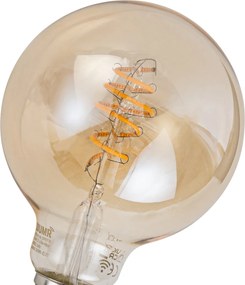 Conjunto de 5 Lâmpadas LED Smart E27 Dimmable G95 Âmbar 4.9W 320lm 2500K