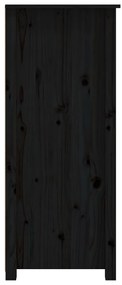 Aparador 83x41,5x100 cm madeira de pinho maciça preto