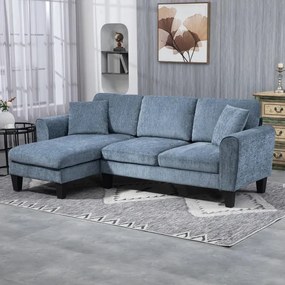 Sofá Chaise Longue Sofá de Canto Sofa Sala de Estar Reversível em Form