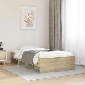Estrutura cama s/ colchão derivados de madeira carvalho sonoma