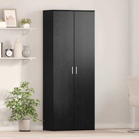 vidaXL Highboard Carvalho preto 70 x 35 x 180 cm Madeira processada