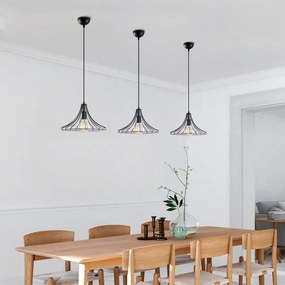 Candeeiro Mezopotamya – Preto – 37 cm de diâmetro, 126 cm de altura