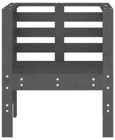 Cadeiras de jardim 2 pcs 61,5x53x71 cm pinho maciço cinzento