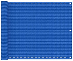 Tela de varanda 75x600 cm PEAD azul