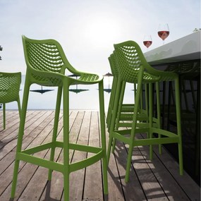 Conjunto de 2 bancos de bar Air 45 x 105 x 53 cm Verde