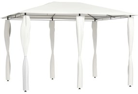 vidaXL Gazebo 3x4x2,6 m com capas para postes 160 g/m² cor creme
