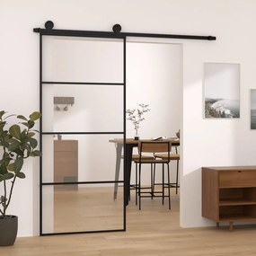 Porta deslizante c/ conj. ferragens 90x205cm vidro ESG/alumÃnio