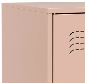 Aparador 67x39x73 cm aço rosa