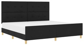 Cama vidaXL Preta 200x200 cm em Tecido