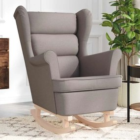 vidaXL Cadeira de baloiço 74x90x102 cm tecido cinzento-acastanhado