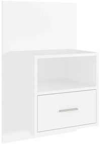 Mesas de cabeceira montagem na parede 2 pcs branco
