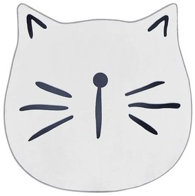 Tapete infantil com desenho de gato branco ⌀ 100 cm KITTY Beliani