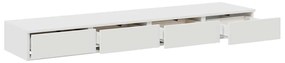 Gavetas de Cama Brancas vidaXL 135x36,5x16,5 cm em Madeira de Engenhar