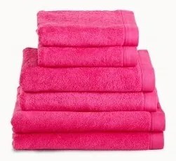 Toalhas banho 100% algodão penteado 580 gr. rosa fuschia: 1 Toalha 100x150 cm - 1 toalha 50x100 cm - 1 toalha 30x50 cm - 1 luva turco 15x21 cm
