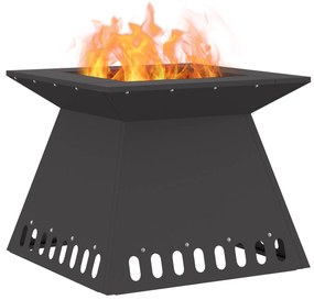 Fogueira vidaXL Preta 48x48x40 cm em Aço