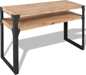 vidaXL Mesa consola, madeira de acácia maciça, 120x40x85 cm