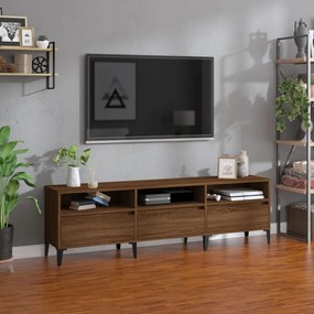 vidaXL Móvel TV 150x30x44,5 cm derivados de madeira carvalho castanho