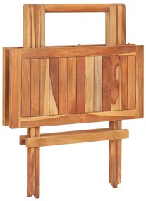 Conjunto bistrô + almofadões cinza-acastanhado 3pcs teca maciça