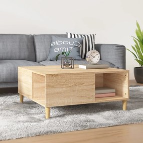 vidaXL Mesa de centro 80x80x36,5 cm derivados madeira carvalho sonoma