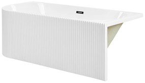 Banheira de canto à esquerda em acrílico branco 169 x 80 cm GOCTA Beliani
