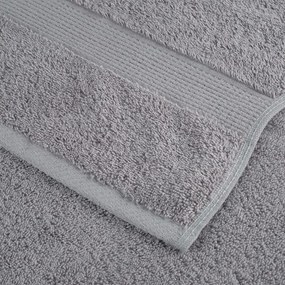 12pcs Conjunto toalhas banho premium SOLUND 600 gsm cinza