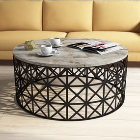 Mesa de Centro Selin – Branco – 90x38x90 cm