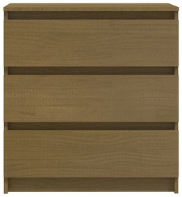 Mesa de cabeceira 60x36x64 cm pinho maciço castanho mel