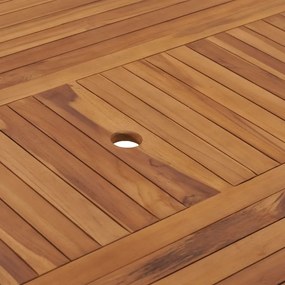 Mesa de jardim 150x150x75 cm madeira de teca maciça