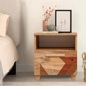 **** Mesa de Cabeceira Leva Alfa – Pinho Atlântico – 45x52x40 cm

**