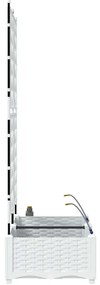 Vasos de Jardim Treliça Branco 80 x 40 x 126 cm Plástico