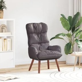 Poltrona Relaxante vidaXL em Couro Sintético Cinza