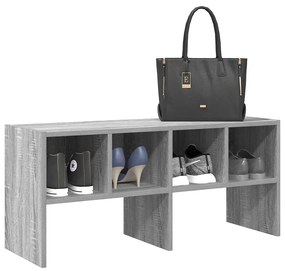 Sapateira empilháveis 89,5x30x40 cm cinzento sonoma