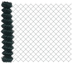 vidaXL Cerca de Malha Verde 25 x 1.4 m Aço