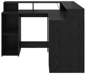 Mesa Carvalho Preto 130x130x91 cm Madeira Engenheirada
